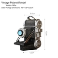 Vintage resin camera model in matte black, 13x8.5x10cm home decor display piece - Retro Camera Style (E26-13721)