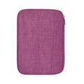 Purple fabric apple watch strap storage bag with a durable gray zipper closure - Medium / Purple