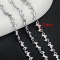 Makroansicht der 12mm silbernen Edelstahl-Delfinkette für die Schmuckherstellung - Delfin-Glied-12mm
