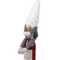 Housse de bouteille de vin gnome blanc à longs membres pour décoration de Noël - Blanc