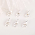 Set of six silver alloy lobster clasps for DIY jewelry making and necklace repairs - 20 Pcs/Pack / Silver