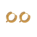 Orecchini a cerchio in acciaio inox dorato con anello per gioielli fai da te - Cerchio per orecchio forato / Oro