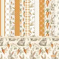 Easter Bunny and Carrot 6x6 inch 160gsm cardstock scrapbooking paper pack with 12 designs - R2347a 24 Sheets