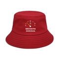 Bob en coton rouge avec imprimé jauge à bière créatif et bord de protection solaire - M (56-58cm) / Rouge