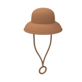 Brown silicone dome straw cap cover protector suitable for 6-10mm reusable straws - 1 Piece / Hepburn Brown