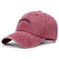 Berretto da baseball bordeaux vintage lavato con ricamo Birmingham e finitura in cotone - Regolabile / Borgogna