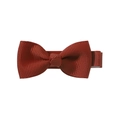 Handmade dark red grosgrain ribbon bow hair clip for girls with non-slip metal grip - Rust Red (780)