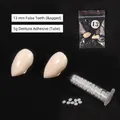 13mm Halloween vampire fangs set with 5g dental adhesive pellets in plastic bag - 13mm Fangs + 5g Adhesive Set