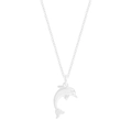Minimalistische S925 sterling zilveren ketting met dolfijn hanger aan een fijne schakelketting - 925 zilver / Zilver