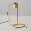 Nordic minimalist matte gold metal candle holder with elegant geometric rectangle frame - Rectangle / Gold