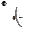 Silver G23 Titanium curved ear piercing stud set with round cubic zirconia gems - NO 6-Long Multi-Stone Curved / 1.2x8mm / Steel