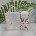 Rechargeable mushroom silicone night light set with decorative pink gift box and bag - Night Light + Bear Bag + Couple Wrap / Yellow
