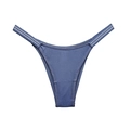 Slip sportivi da donna in seta di ghiaccio blu scuro con elastici laterali argento - M / Blu