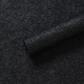Handmade textured stone-pattern wrapping paper with double-layer black wrinkled design - 60x60cm (5 Sheets/Pack) / Midnight Black