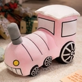 Rosa Plüsch-Spielzeugzug Kissen für Kinder aus weichem Stoff mit Cartoon-Design - 35cm (0.5kg) / Rosa