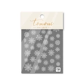 Detail of 5D embossed white snowflake nail stickers with intricate 3D patterns to-984 - Misty Snowflake (to 984) / Single Sheet