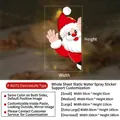 Detail of Santa Claus static cling glass sticker with reversible color and five size options - Santa Claus B