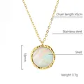 18K vergoldete Edelstahlkette mit 18mm Muschel-Anhänger und eleganter 45cm Gliederkette - 18K Gold / Gold