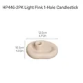 Bougeoir céramique nuage rose forme de pierre minimaliste 12,5x10,3cm déco moderne - HP446-2PK Bougeoir Nuage 1 Trou / Rose Clair