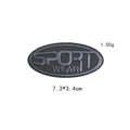 Dark gray oval SPORT WEAR embroidered camouflage patch for DIY clothing repair 7.3x3.4cm - GZ-3182 Style (7.3x3.4cm)