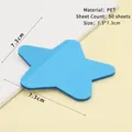 Blaue sternförmige Haftnotizen aus transparentem PET-Material zum Planen - Blauer Stern 50 Blatt