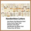 Past Memoirs Series vintage scrapbooking paper set with antique letter designs 60 sheets - Handwritten Letter