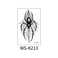 Waterproof 3D realistic black spider and cobweb temporary tattoo sticker style WS-K213 - Geometric Web Realistic Spider (WS-K213)