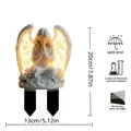 2D acrylic garden fairy stake with yellow glowing wings and white flower decor, 20x13cm - No.34 (0.2cm Thickness)