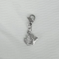 Silver fish pendant with lobster clasp and chain made of polished stainless steel - Fish