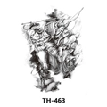 TH-463 Temporary tattoo sticker with black and white sketch of a riding ancient warrior - Th-463 / 210*148mm