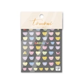 Detail of ultra-thin macaron bear nail art stickers with rainbow motifs on a grey sheet - Macaron Colorful Bear Style (to627)
