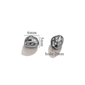 Baroque style silver stainless steel irregular beads for DIY bracelets 6x5mm size - Style I / 6x5mm / Steel