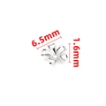 Capuchón de flor de 5 pétalos en acero plateado para bisutería, 6,5 mm diámetro - Capuchón 6.5mm