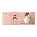 Weihnachten 3D Pop-Up Grusskarte Suesse Schneemann Wabenmuster Design Festliche Wunsche - Rosa Schneemann