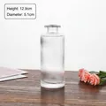Modern spiral textured transparent glass vase for home decor measuring 12.9cm by 5.1cm - Fine Twill