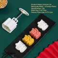 75g Lucky Cat mooncake mold set with two stamp patterns for DIY pastry making - 50g 3D Lucky Cat (1 Mold 2 Stamps)