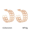 Pendientes vintage calados en oro rosa con dimensiones 23x11mm y un peso de 6 gramos - Oro Rosa KE109384-KFC