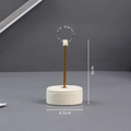 Golden ring display stand with creamy white velvet base, 8cm tall elegant jewelry holder - Small Beige Ring Stand