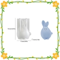 Stampo in silicone a coniglietto con modello di candela blu per decorazioni fai da te - Silicone / Coniglio con Orecchie Lunghe 003