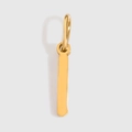 Polished gold initial I letter pendant charm for personalized necklaces and bracelets - Letter L / Gold