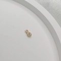 Minimalist S925 sterling silver pear-shaped pendant with gold plating and clear zircon - 925 Sterling Silver/Zirconia / Gold Teardrop