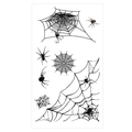 Black spider and cobweb temporary tattoo stickers set for Halloween face body art - 60*105mm / Black Spider and Spider Web Style(WW-28)