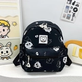 Zaino nero per bambini con simpatica stampa di orsetto e motivi Lucky Day - Piccolo / Nero