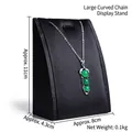 Large black curved jewelry display stand with brushed texture for necklace bracelet - Large Curved Pendant Holder (Black)
