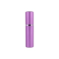 Matte purple 5ml refillable perfume spray bottle with silver ring accent on white background - Matte Purple