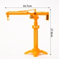 Yellow tower crane cake topper for boys birthday with 16.7cm x 17.8cm size measurements - Yellow Tower Crane Style 2