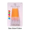 Five orange spiral birthday candles with white holders in blister pack, 0.6x5.8cm - Birthday Candle Orange / 5 Pcs Set / Orange