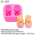 Moule en silicone rose pour chaussures de bébé texturées, idéal pour savon et plâtre - 1# Bottes Texture Tricot / Rose