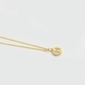 Minimalist gold necklace featuring a sparkling letter H pendant with tiny diamonds - Letter H