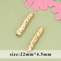 Perles d'espacement baroques irrégulières plaquées or 18 carats de 22 mm par 4,5 mm - 22mm*4.5mm / Or-MD3701A
